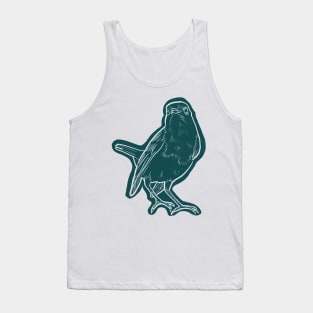 Songbird white on petrol Tank Top